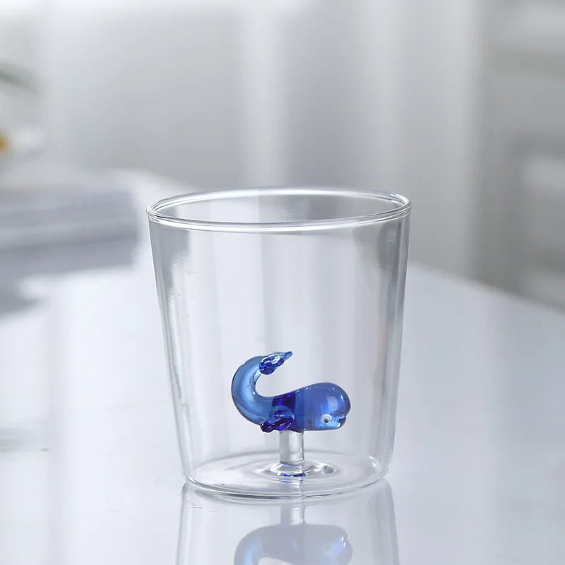 3D Glass Cup - Handmade Bubble Mug With Animal & Plant Shapes | Eco-Friendly Drinkware Gift