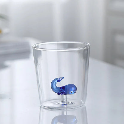 3D Glass Cup - Handmade Bubble Mug With Animal & Plant Shapes | Eco-Friendly Drinkware Gift