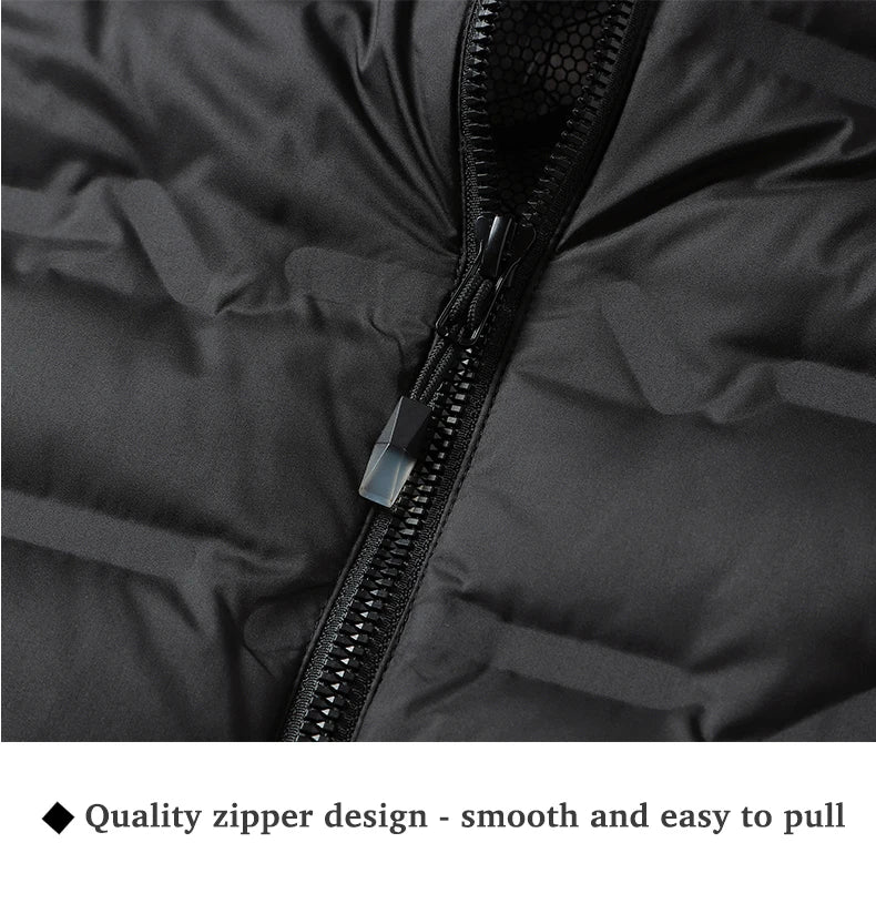 JNLN Men's Winter Down Jacket Duck Down Lightweight Padded Jackets Hiking Camping Climbing Trekking Graphene Lining Warm Coat