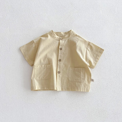 MILANCEL Chidren Clothing Set Casual Boys Suit  Short Sleeve Shirt And Pants 2 PCs Clothes Suit