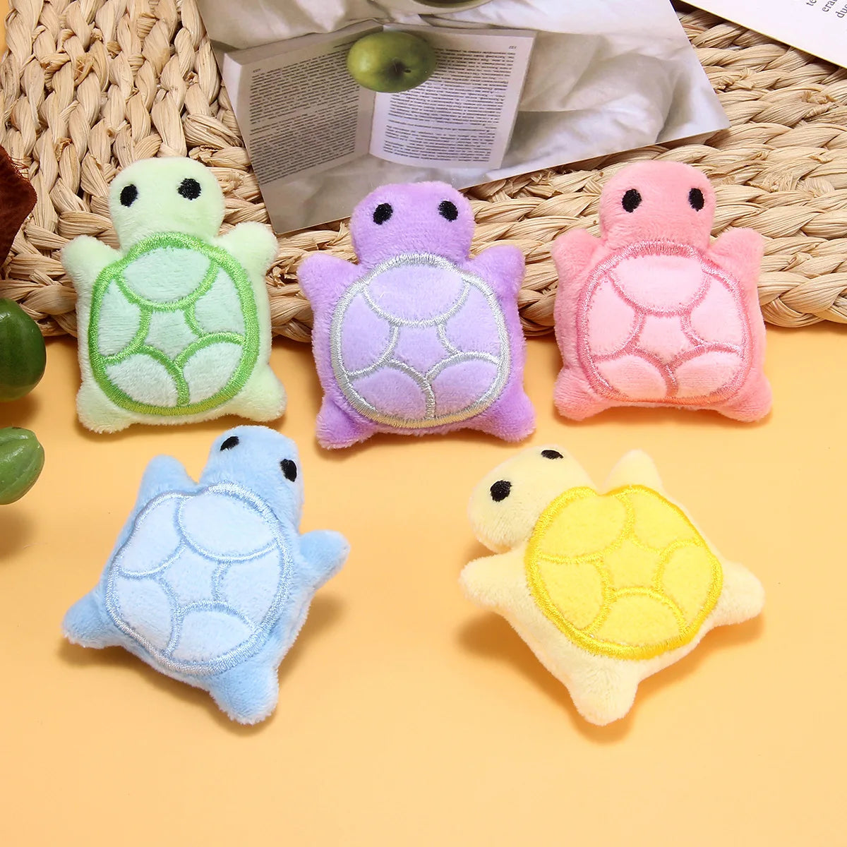 Mini Cute Turtle Dog Plush Toy Squeaking Dog Teething Sound Toy Soft And Safe Good For Dental Health Suitable For Puppies