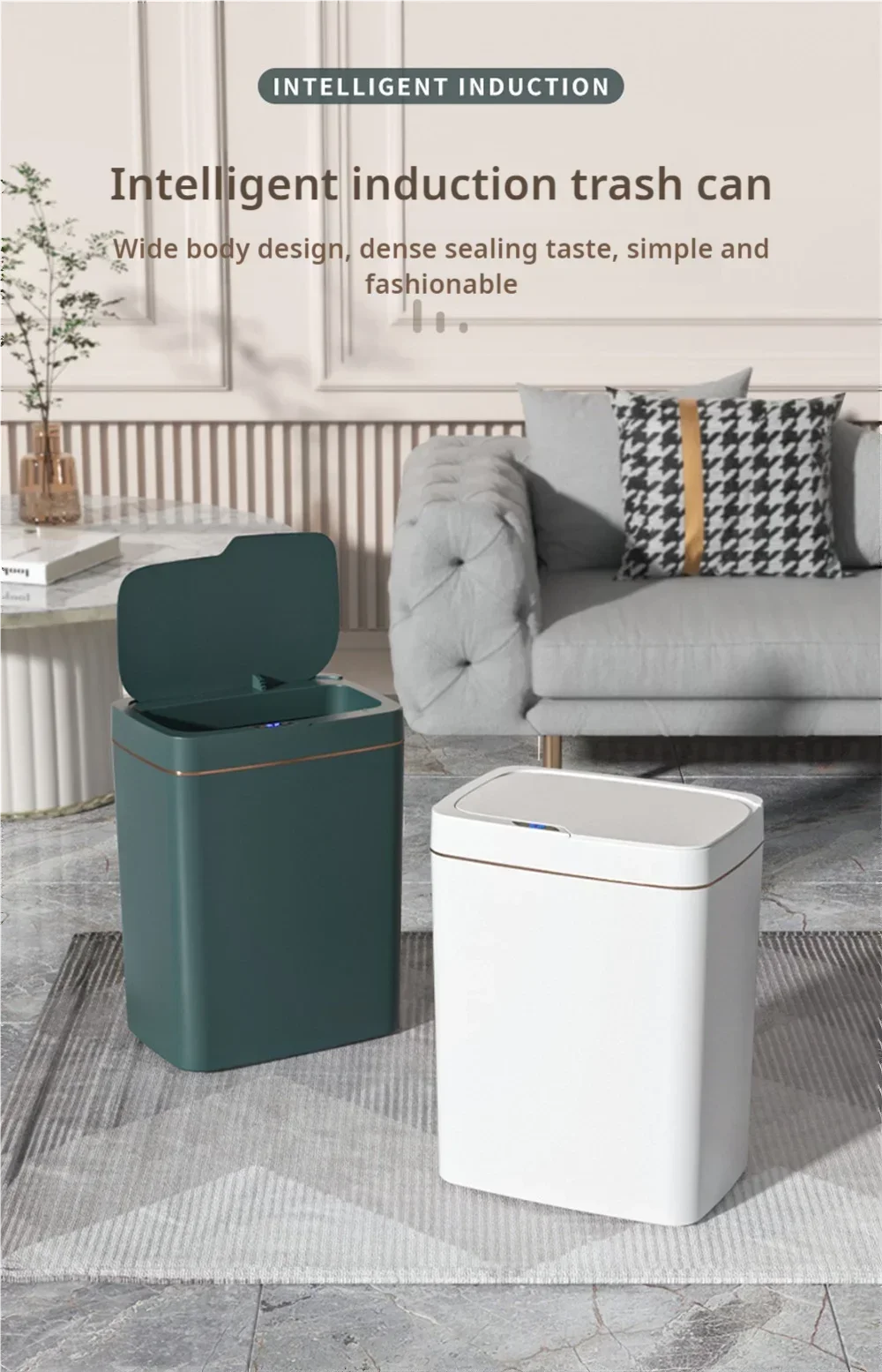 Automatic Trash Can with Lid - Odor-Reducing Kitchen Bin 2025 NEW