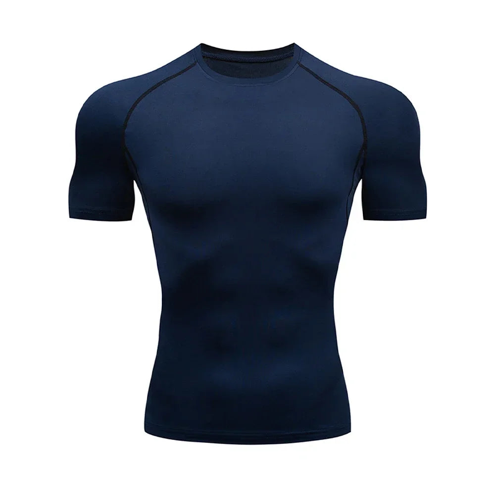 Men's Compression Shirt - Breathable Bodybuilding Tee | Quick Dry Workout Top