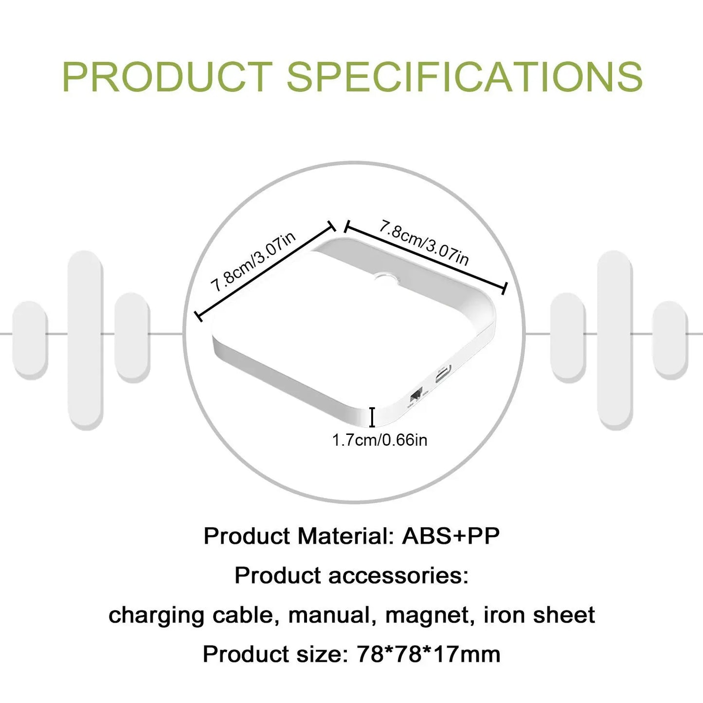 Motion Sensor Led Night Light Usb Charging Square Lamp for Bedroom Kitchen Stair Hallway Wardrobe Cupboard Lighting