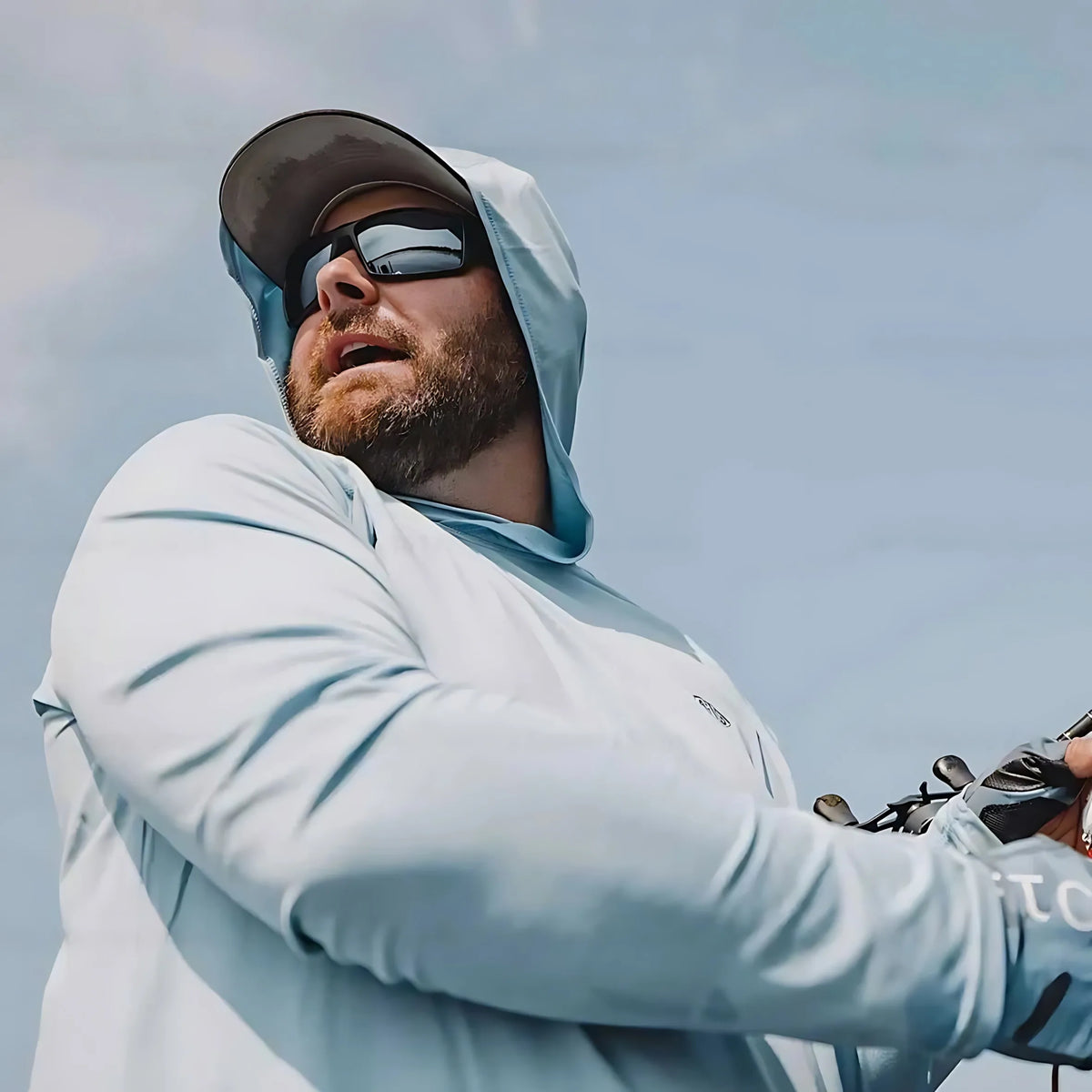 Fishing Hoodie Men Long Sleeve Quick Dry Breathable Clothing Uv Protection Outdoor Fishing T-shirt fishing clothes