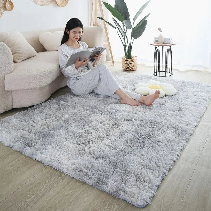 Modern Living Room Rug – Large Size Nordic Style Polyester Area Carpet Mat