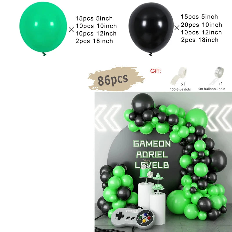 Black and Gold Balloon Garland Arch Kit - Wedding Birthday Party Decorations with Starburst Foil Balloons