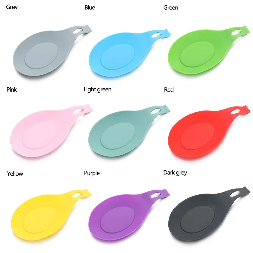 Silicone Spoon Holder | Heat Resistant Mat & Spatula Rest for Kitchen Utensils