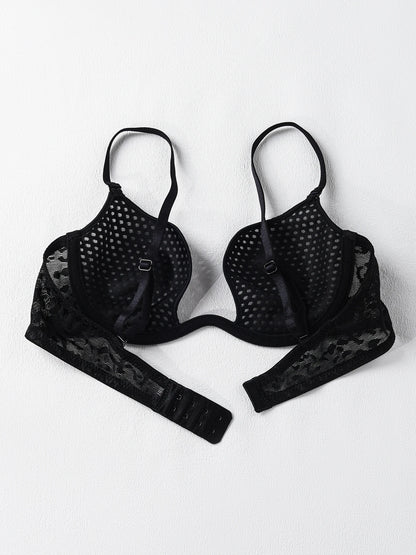 Sexy U-shaped spacer bra thin mesh Breathable underwear underwire comfortable stylish Lingerie bralette