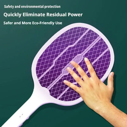 Rechargeable Foldable Electric Mosquito Swatter Photocatalyst Mosquito Trap Lamp Dual-use Electric Shock Bug Zapper For Indoor