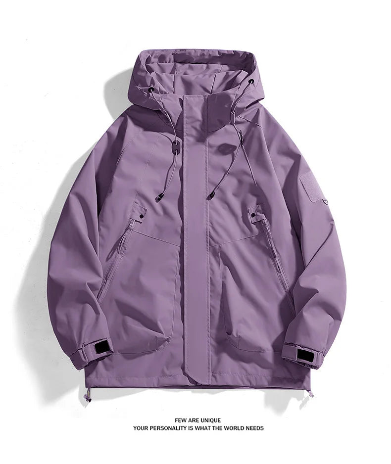 CHRLCK Unisex Outdoor Waterproof Jacket Windbreaker Coat Autumn Breathable Fishing Camping Windproof Jackets Men Women Clothing