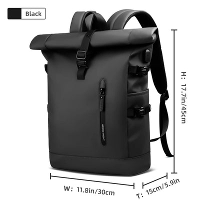 Expandable Waterproof Travel Backpack - Large Capacity 156 Laptop Bag with USB Port