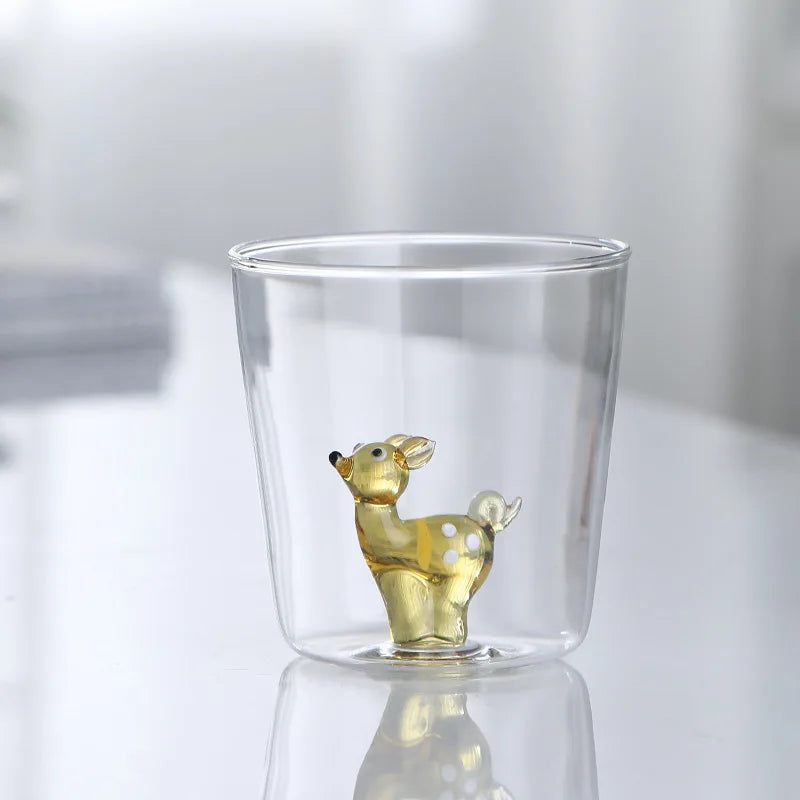 3D Glass Cup - Handmade Bubble Mug With Animal & Plant Shapes | Eco-Friendly Drinkware Gift