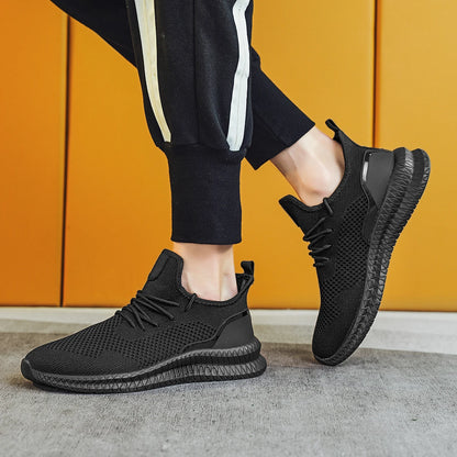 Men Walking Shoes Fashionable Lightweight Outdoor Breathable Sports Flat Mesh Comfortable Casual Tennis Shoes for Men