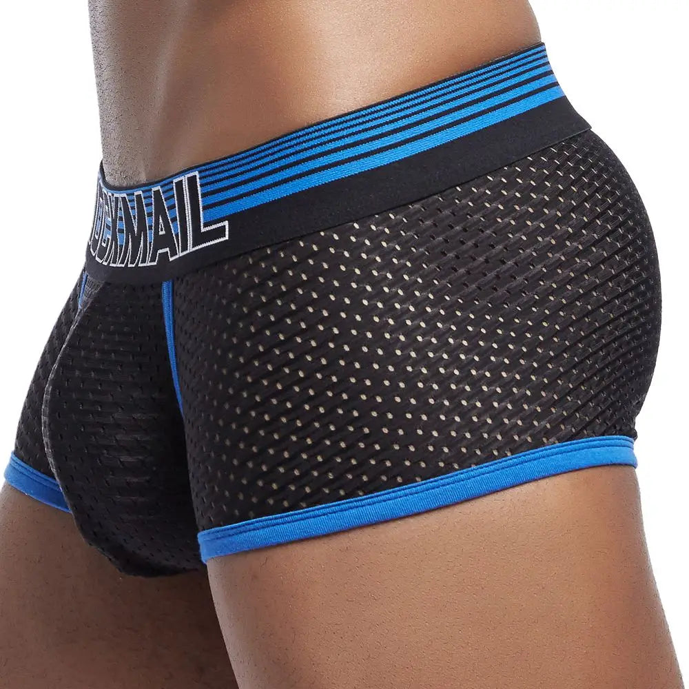 JOCKMAIL 4PCS/Lot Boxer Men Mesh Breathable Boxershorts Men Underwear Shorts Panties Men Cuecas Boxer Underpants Calzoncillos