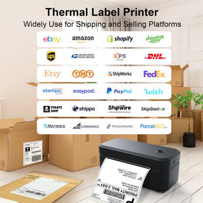 Marklife X4 Thermal Label Printer Portable Printer for 4x6 Mailing Packages Printing Bluetooth & Automatic Label Recognition