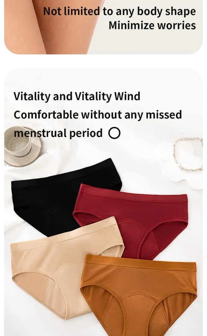 1/4PCS Women Period Panties Heavy Flow Leakproof Underwear Cotton Postpartum Menstrual Physiological Panty Teens Briefs S-3XL