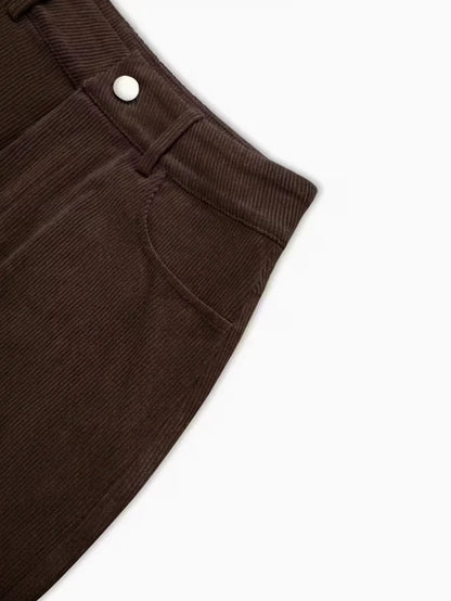 Elegant and fashionable women's clothing casual outdoor sports, slimming and versatile corduroy autumn and winter pants