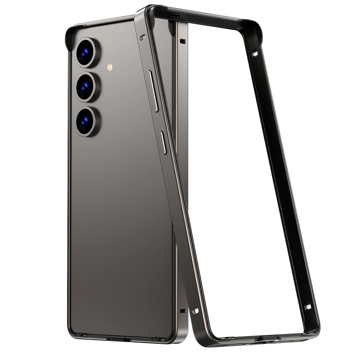 Hybrid Silicone Frame Aluminum Metal Phone Case for Samsung Galaxy S26 S25 Ultra S24 Plus Better Heat Bumper