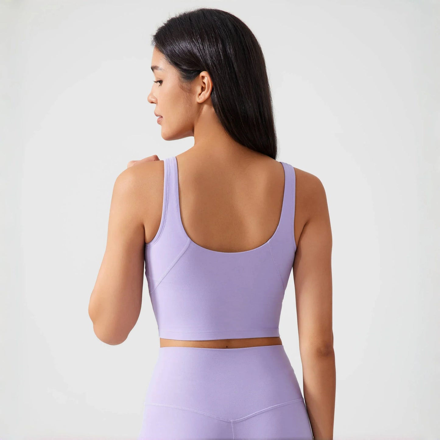 Sports Bra For Women - Breathable Yoga Crop Top With Fixed Chest Pad & U-Shaped Back