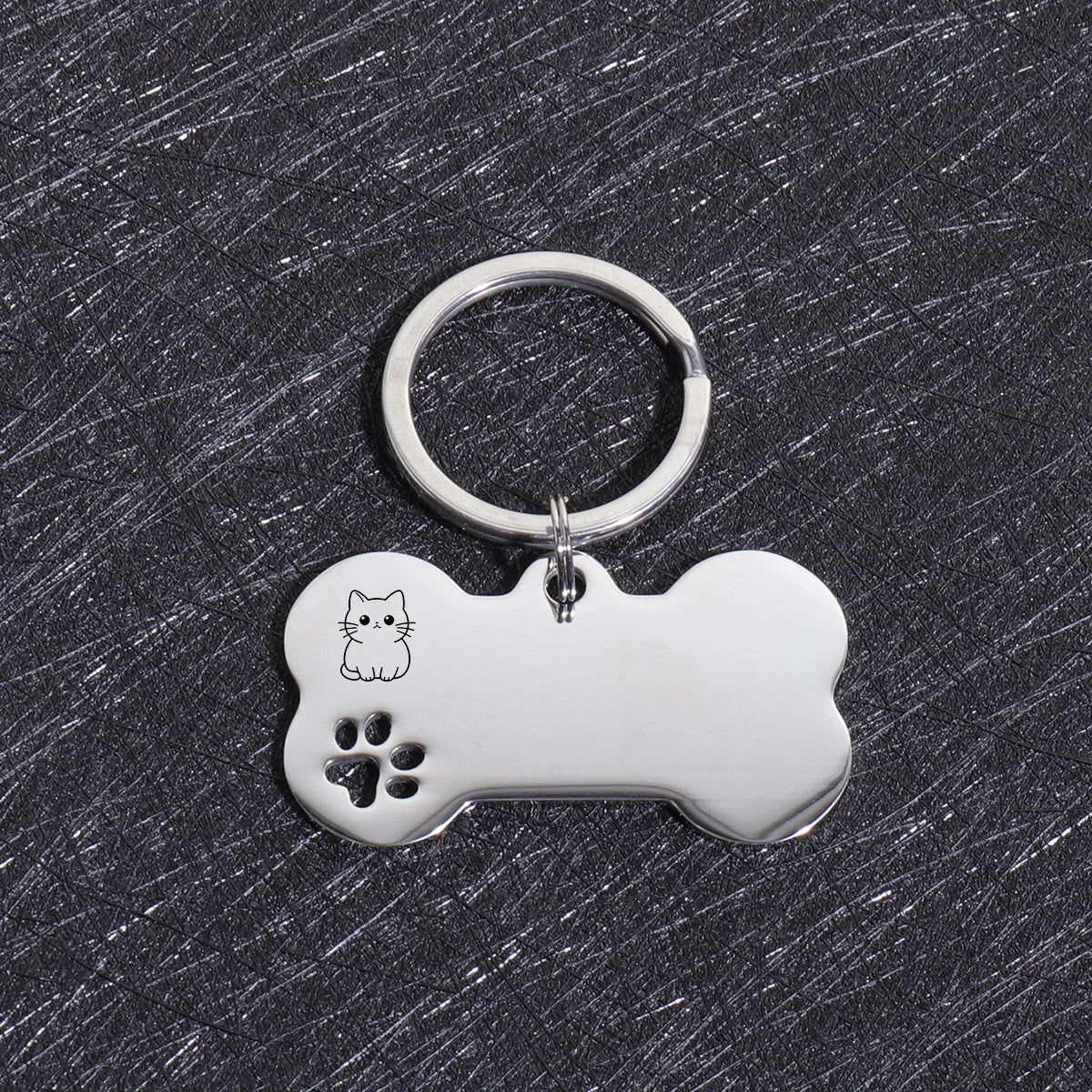 Custom Text Dog Tags Personalized Name Dog Cat ID Tag Bone Shaped Pendant Laser Engraving Address Number Customized Pets ID Tag
