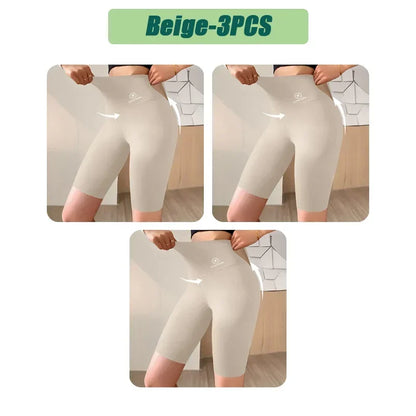 High Waist Womens Sports Shorts - Seamless Fitness Biker Shorts with Scrunch Butt Design