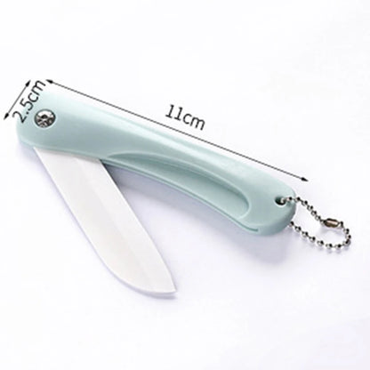 Mini Ceramic Folding Fruit Knife - Portable Kitchen Paring Knife