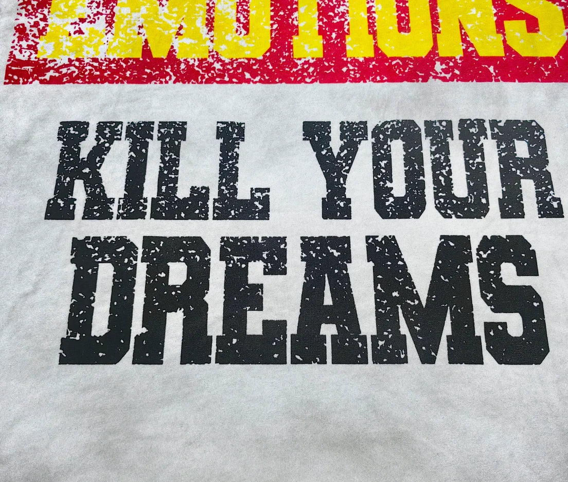 141# New fashion trend brand MIXEDEMOTION printing Shirt Streetwear Cotton Loose Round Neck Oversized Tee Top men t-shirt