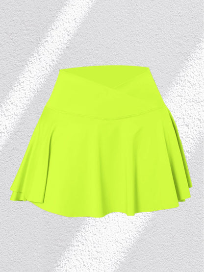 3Pack Dopamine Pockets Tennis Skirts for Women Fitness Skinny Pleated Skirt Outdoors Corset Pockets Shorts High V Waist