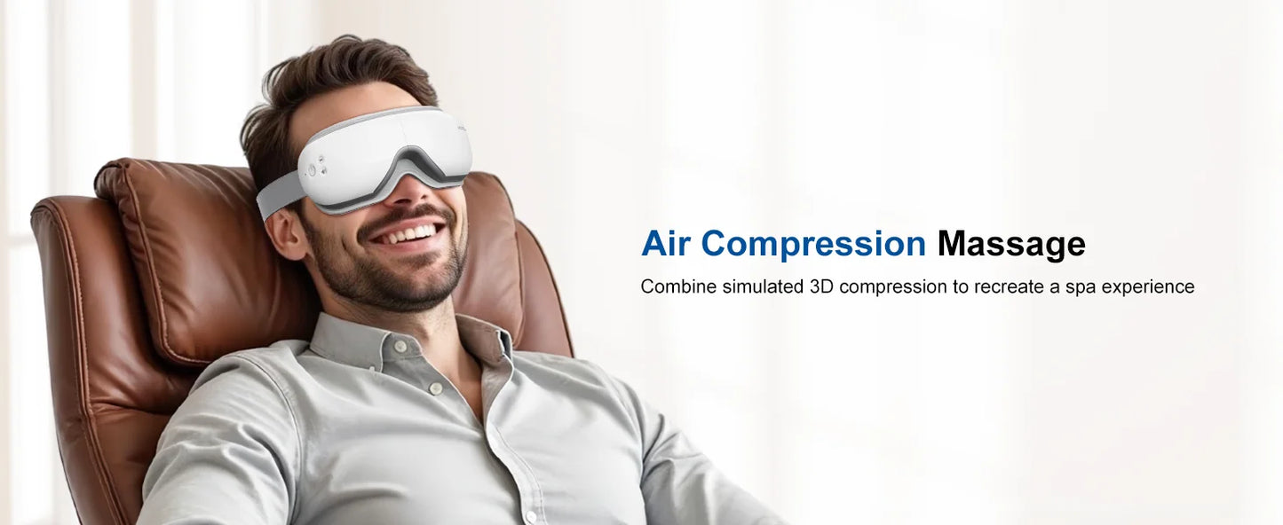 Heated Smart Vibration Eye Massager Airbag Compress Eye Care Instrument Bluetooth Music Eye Massage Sleepping Mask Relax Fatigue