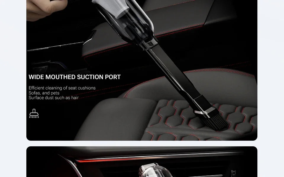 Wireless Car Vacuum - Portable Handheld Cleaner With Strong Suction & HEPA Filter