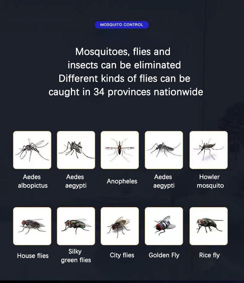 Wall-Mounted UV Mosquito Killer Lamp, Rechargeable Electric Shock Insect Killer for Indoor & Outdoor, Noiseless Pest Control