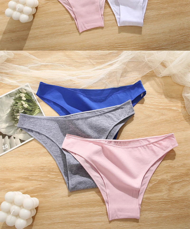 7Pcs/Set M-2XL Women Cotton Soft Panties Low Waist Pantys Lingerie Femme Panty Briefs Woman Underpants Sexy Underwear for Girls