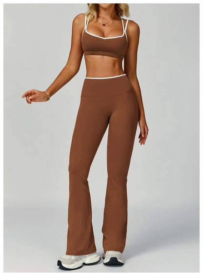 Gym Tracksuit Yoga Set 2 Pieces Workout Outfits Fitness Sportswear High Waist Leggings Sports Bra Athletic Wear Women Clothes