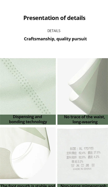 Flarixa 3PCS Seamless High Waist Panties for Women Ultra Thin Ice Silk Panties Comfort Briefs Antibacterial Underwear Underpants