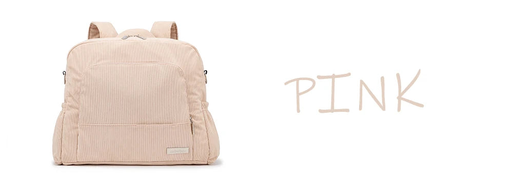 Soboba Large Capacity Diaper Backpack for Mom with Soft Corduroy Fabric and Convenient Design