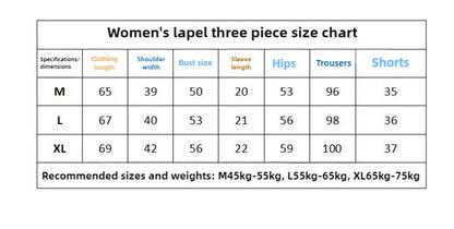 Pajamas pure cotton three-piece set spring and summer thin crepe autumn gauze lapel short-sleeved trousers shorts loungewear set