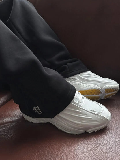New Y2K Pants Personalized Pant Leg Zipper Embroidery Hip Hop Casual Joggers Men Pants Retro Straight Pants Tracksuit Streetwear