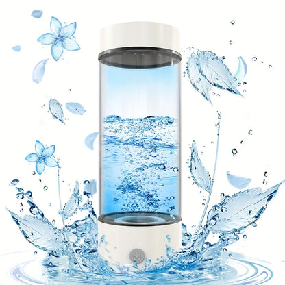 One hydrogen water bottle, hydrogen-rich water cup, USB-charged hydrogen electrolysis generator (3 minutes charge), fitness