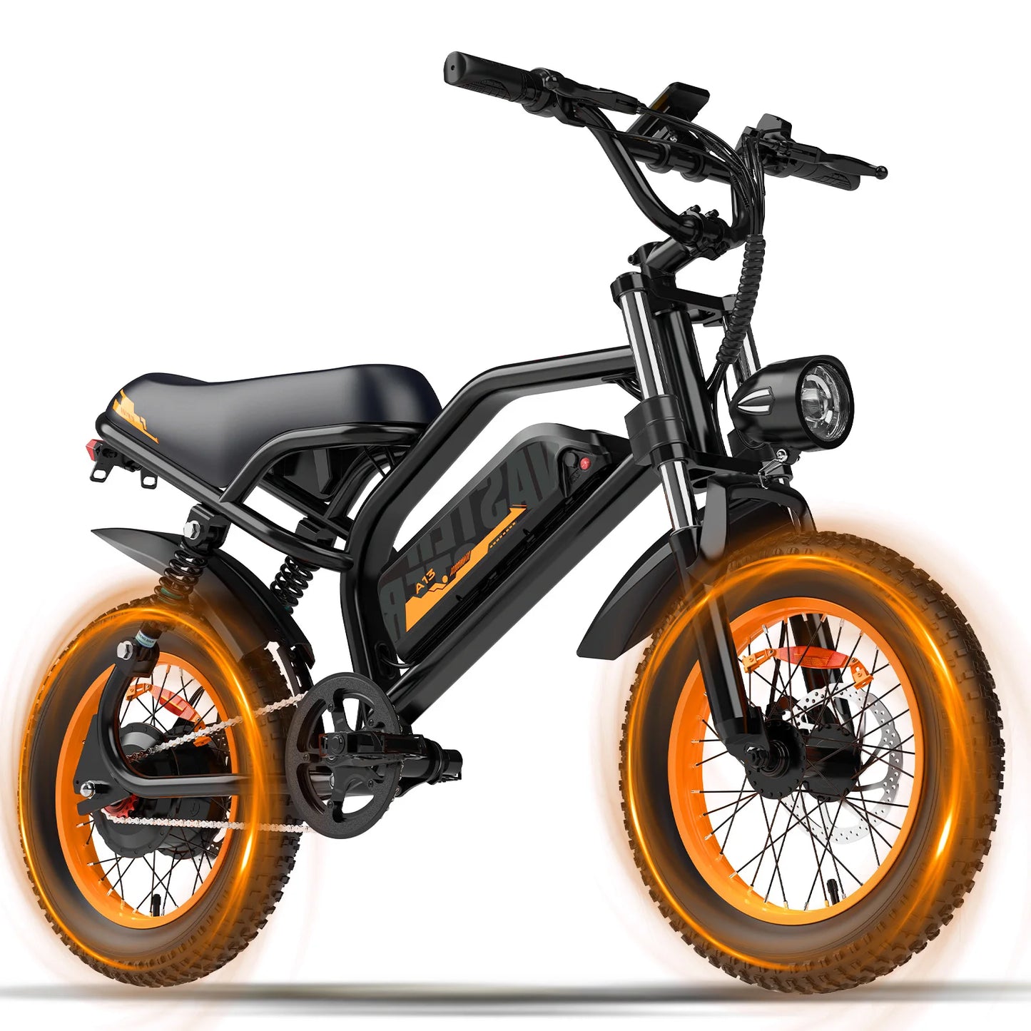 VDL Mountain Electric Bike , 16" Fat Tire Ebike, Wider Seat 250W Peak Motor, Removable Battery, Front Fork Suspension
