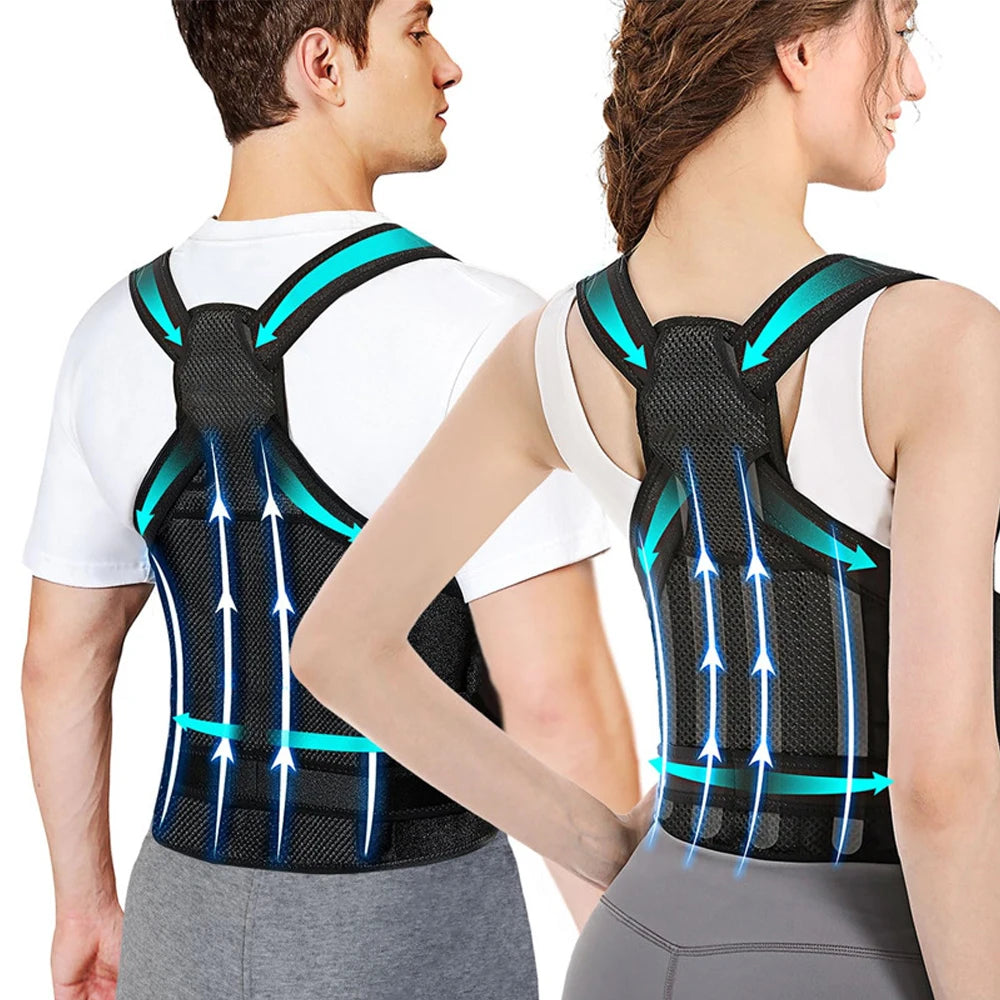 Back Brace and Posture Corrector for Women Men, Adjustable & Lightweight - Scoliosis & Hunchback Correction, Relief Back Pain