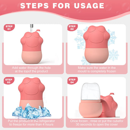 Silicone Face Ice Cube Mould Beauty Skin Care Silicone Face Ice Roller