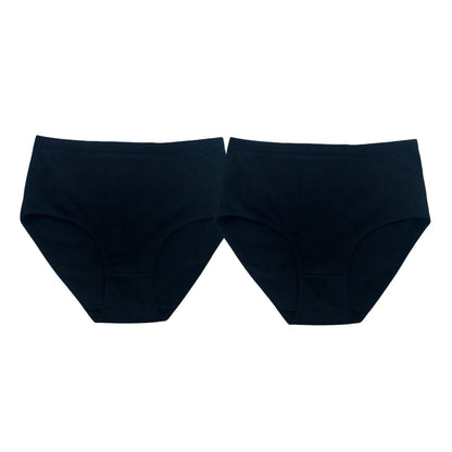 2Pcs/Set Women High Waist Cotton Panties Soft Stretch Tummy Control Ladies Rib Knit Underwear Sexy Lingerie Comfort Briefs S-XXL