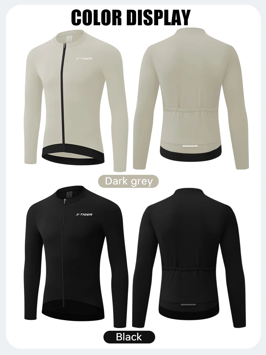 Winter Cycling Jersey - Men's Fleece Bike Jacket With Full Zipper & Pockets