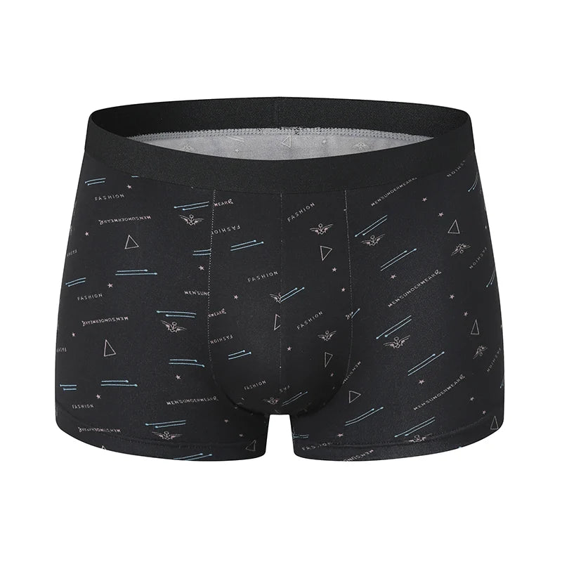 Mens 10-Piece Fashion Underwear Set - Comfortable Large Size Printed Boyshorts