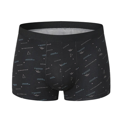 Mens 10-Piece Fashion Underwear Set - Comfortable Large Size Printed Boyshorts