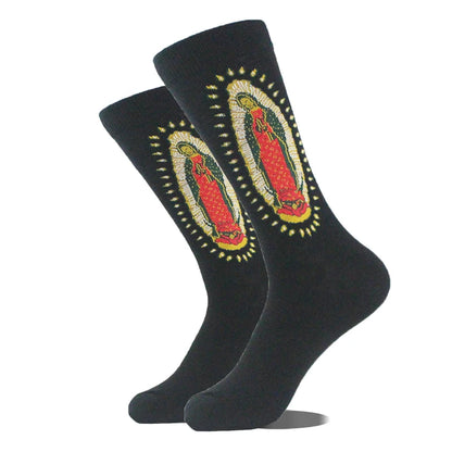 Funny Alien Shark Cotton Socks - Unisex Novelty Crew Socks
