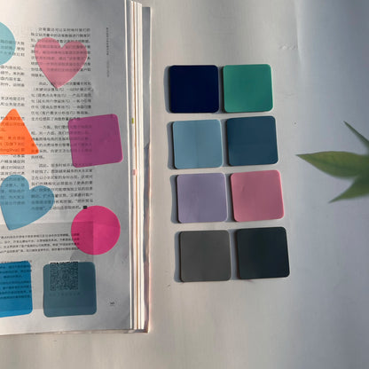 8 Colors 160 Sheets Transparent Sticky Note Memo Pad Scrapes Stickers Waterproof Clear Notepad School Stationery Office Supplie