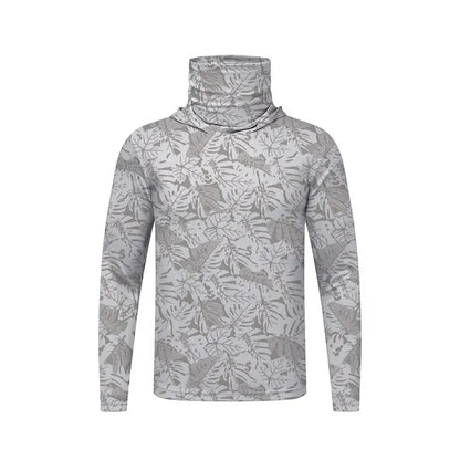 Sun Protection T-Shirts Mens Long Sleeve UV-Proof T-Shirts Fishing Hiking Summer Mask Lightweight Outdoor Protection Hoodie Tee