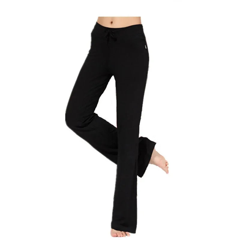 2024 Flare Leggings Yoga Pants Women High Waist Wide Leg Pants Women Gym Fitness Sports Black Flared Pant Latin Dance Trousers